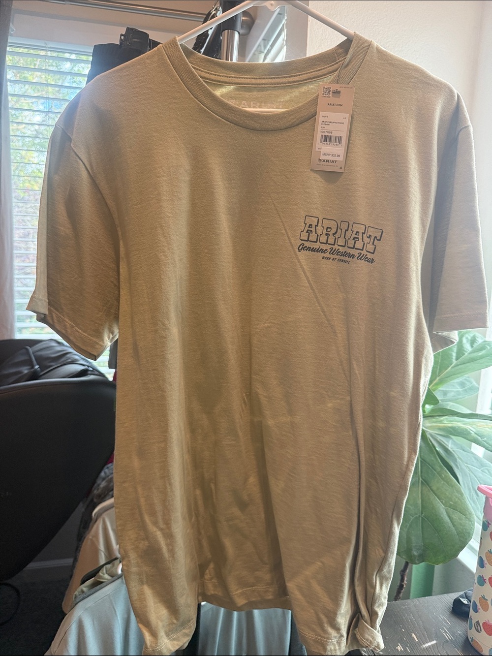 Ariat Men's Light Olive Graphic Crew Neck Tee